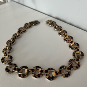 Vintage Tortoise Patterned Chain Necklace